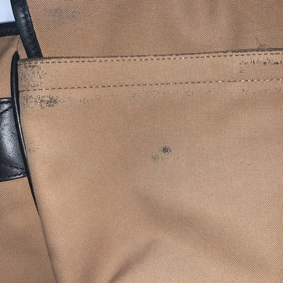 Gently Loved Tan Canvas Leather Laptop Crossbody Messenger Bag by COACH - Picture 9 of 12